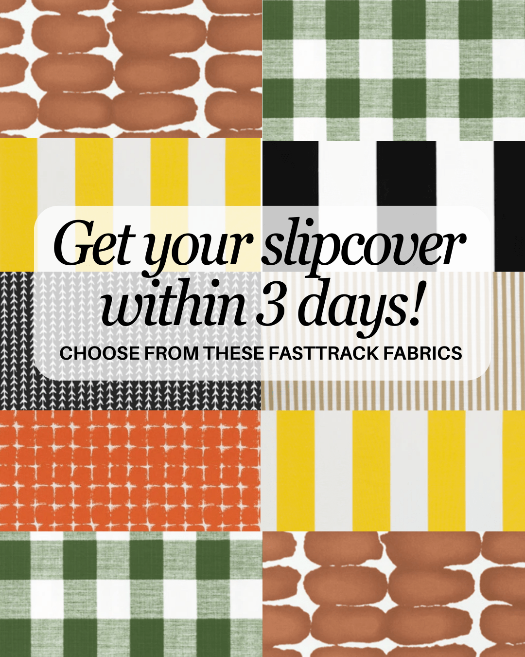 Are You in a Hurry? Do You Need Your Slipcovers Fast? We Can Ship in Just 3 Days ✨